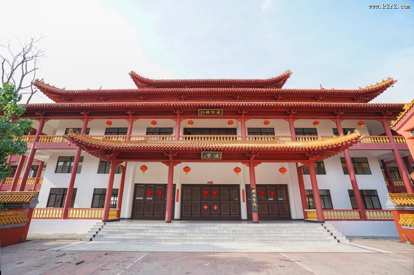 尼泊尔蓝毗尼中华寺中国寺庙建筑风景图片