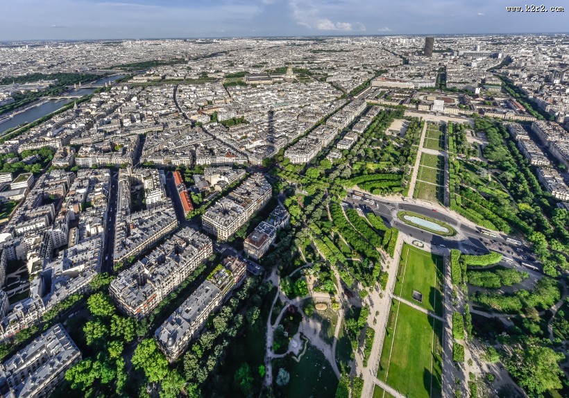 法俯瞰国巴黎城市风景图片