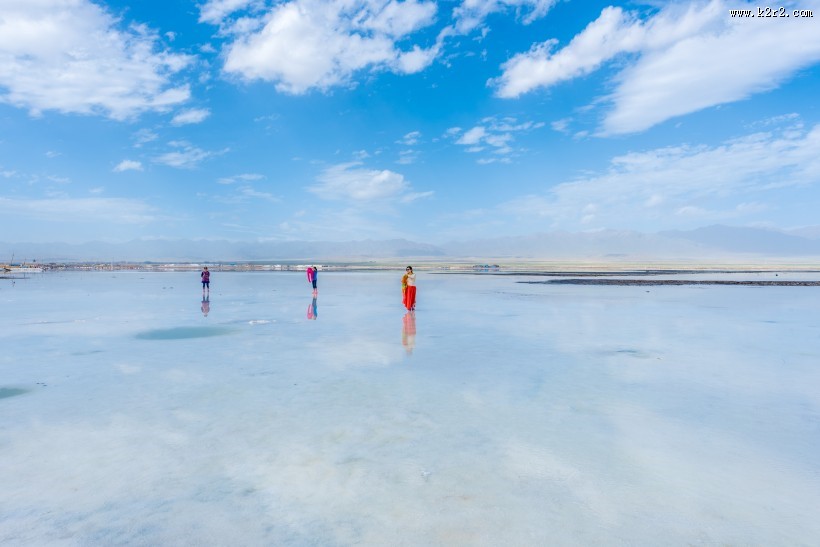 青海茶卡盐湖自然风景图片大全
