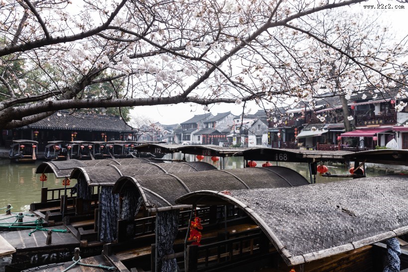 古风浓郁的浙江西塘古镇风景图片