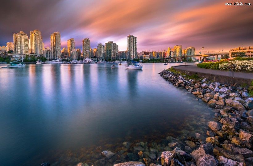 加拿大温哥华福尔斯溪港湾风景图片