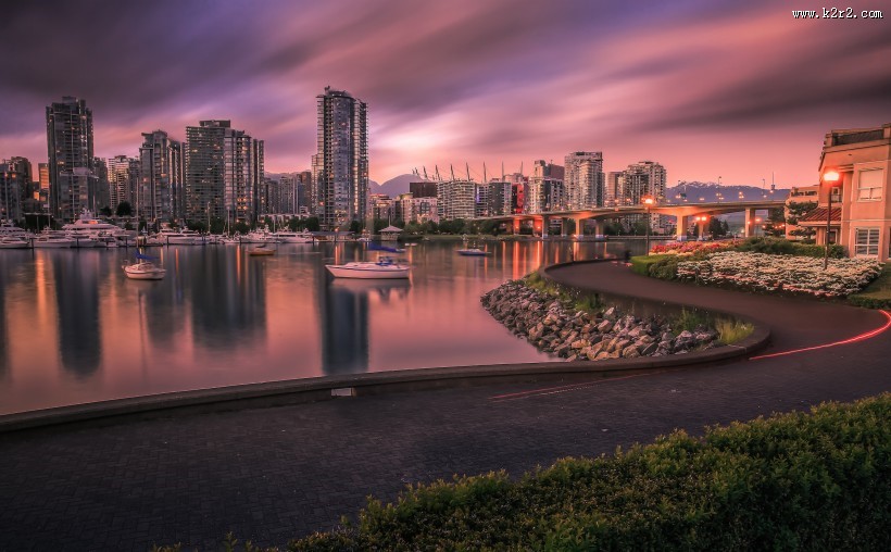 加拿大温哥华福尔斯溪港湾风景图片