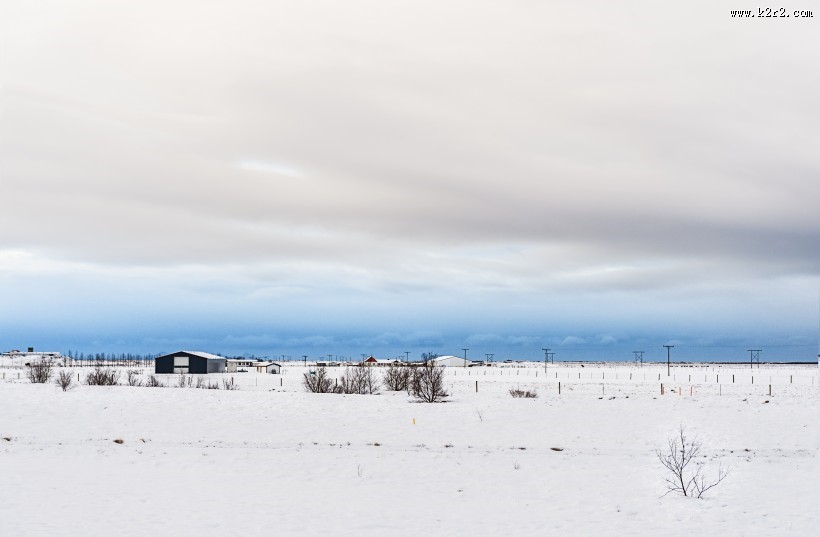 北欧冰岛冰天雪地风景图片