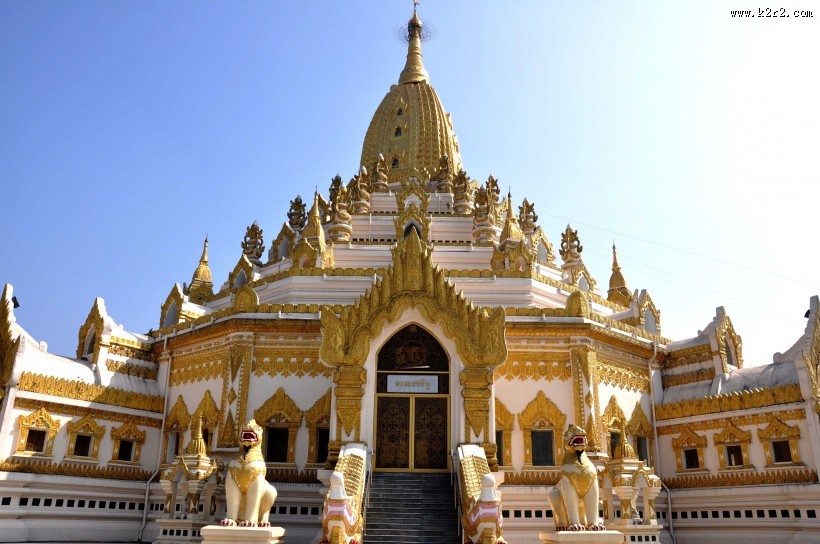 缅甸仰光佛牙塔风景图片大全