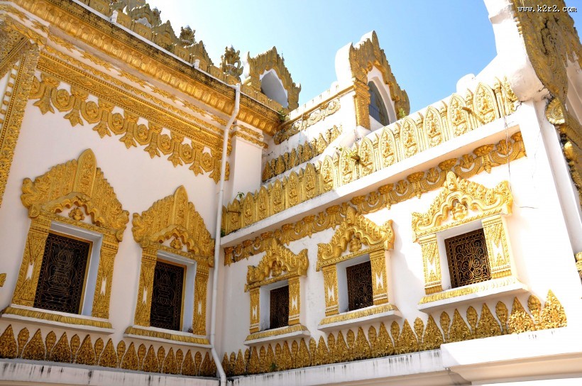 缅甸仰光佛牙塔风景图片大全