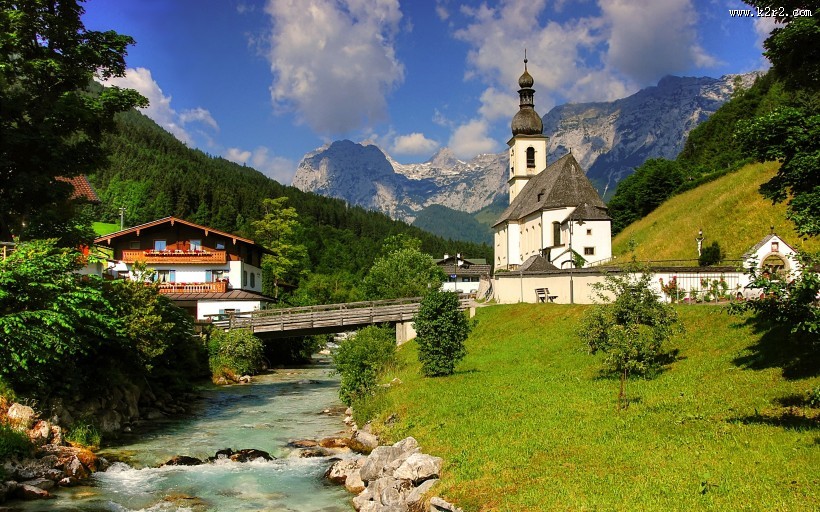 德国最美的乡村拉姆绍小镇风景图片