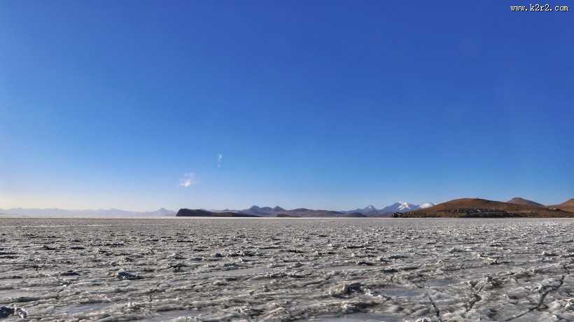 西藏冬日少女湖普姆雍措风景图片大全