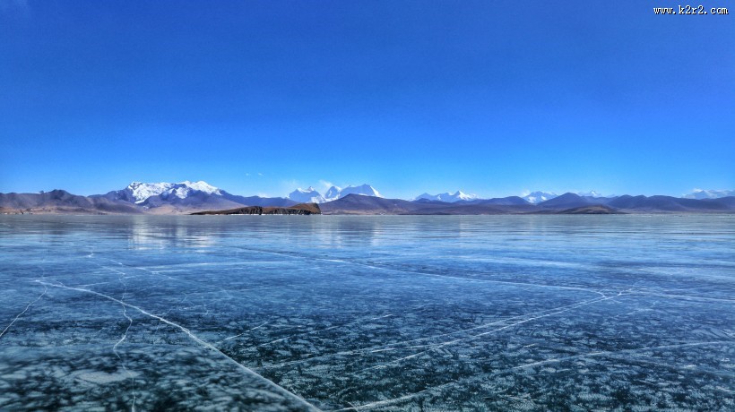 西藏冬日少女湖普姆雍措风景图片大全