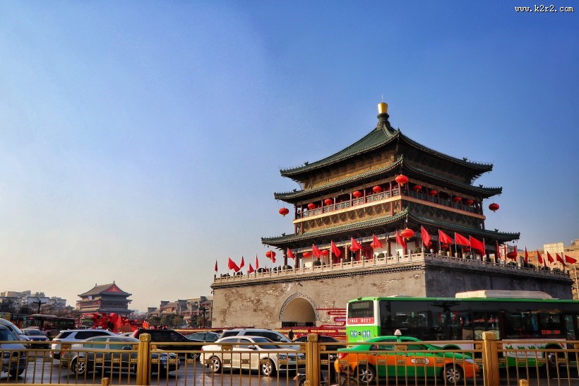 陕西西安古城墙建筑风景图片大全