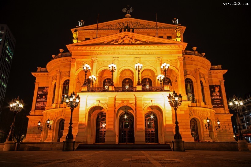 德国法兰克福夜景图片大全