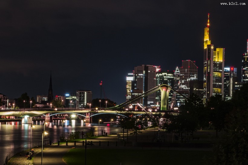 德国法兰克福夜景图片大全