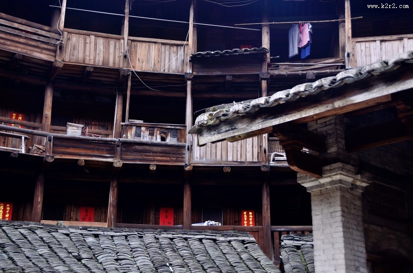 福建南靖田螺坑土楼群风景图片