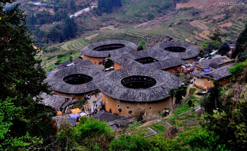 福建南靖田螺坑土楼群风景图片大全
