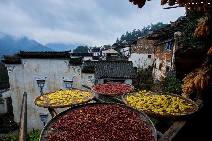 江西婺源篁岭晒秋风景图片大全