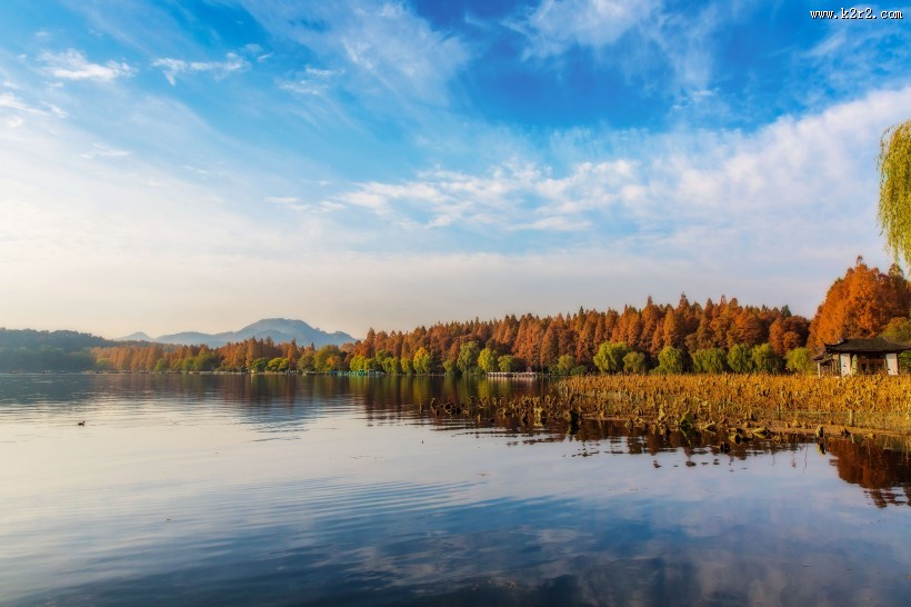 浙江杭州西湖秋天风景图片大全