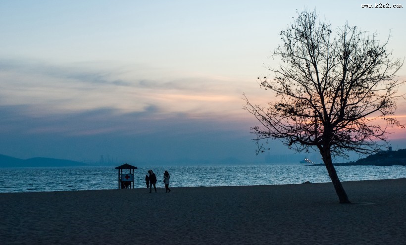 山东青岛海滨冬日风景图片