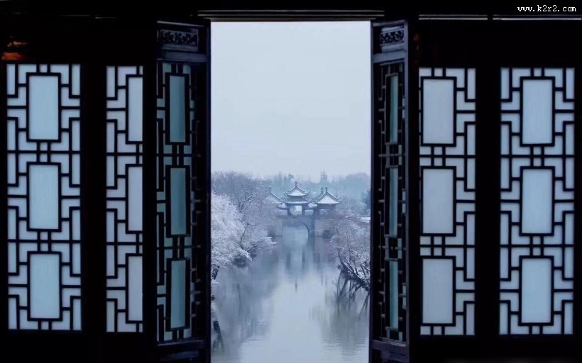 江苏扬州瘦西湖唯美冬日雪景图片大全