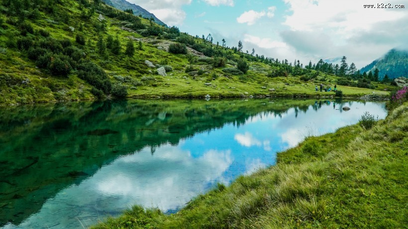 土耳其绿色山脉风景图片