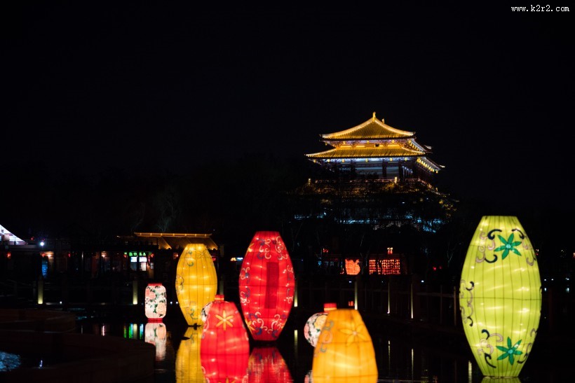 陕西西安大唐芙蓉园美丽夜景图片大全