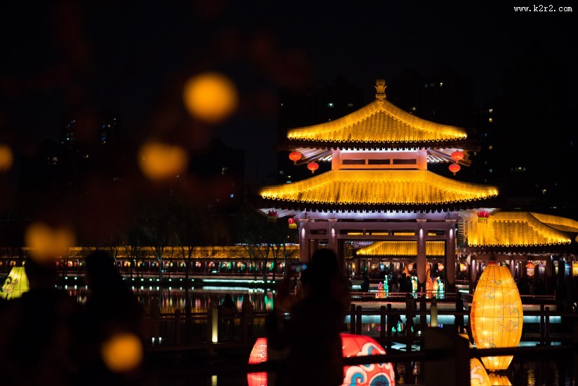 陕西西安大唐芙蓉园美丽夜景图片大全