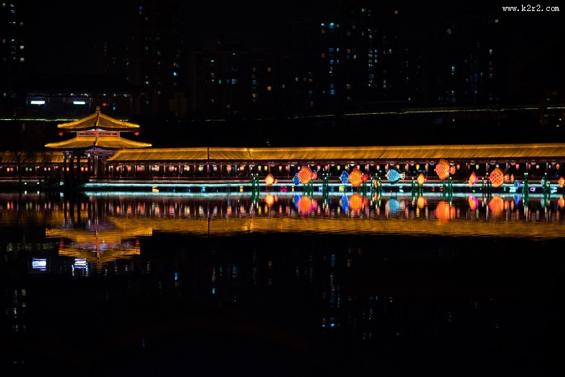 陕西西安大唐芙蓉园美丽夜景图片大全