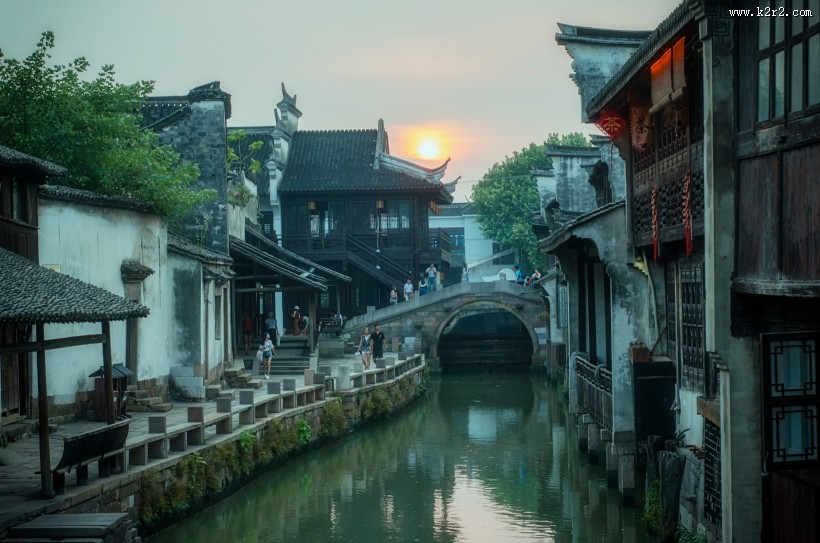 江南水乡浙江乌镇水墨风景图片