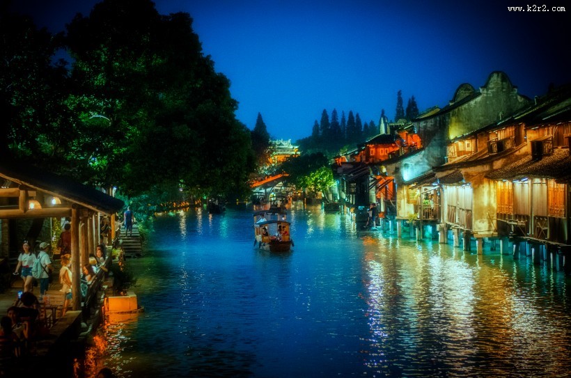 江南水乡浙江乌镇水墨风景图片