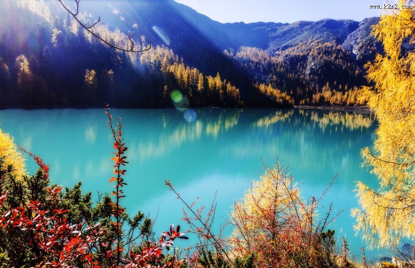 四川甲依拉措风景图片