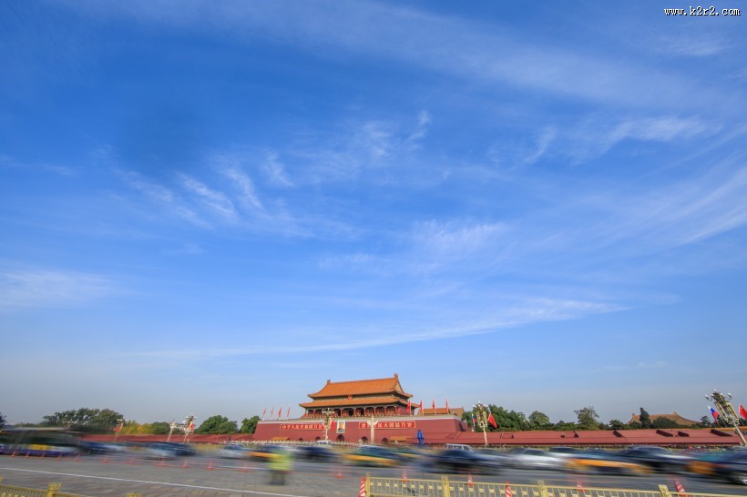 北京地标建筑雄伟的天安门建筑风景图片