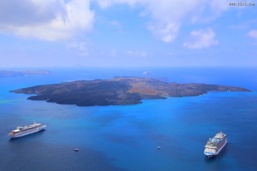 圣托里尼岛风景图片