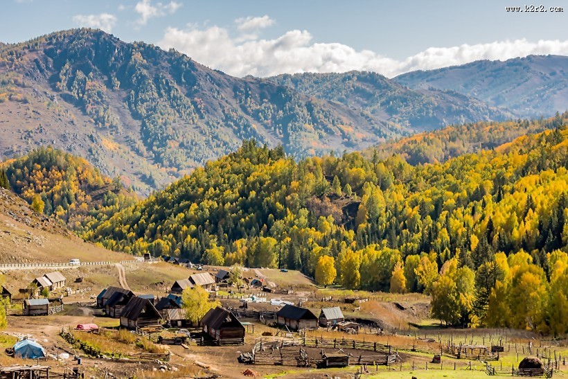 新疆禾木风景图片