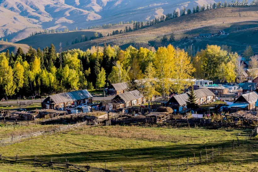 新疆白哈巴村风景图片