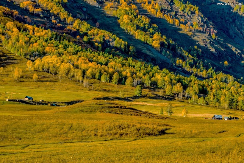 新疆禾木秋色风景图片