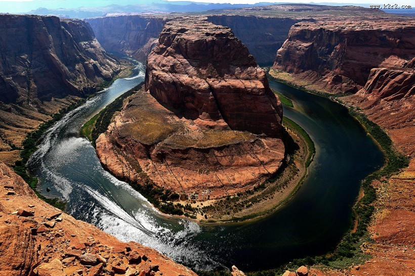 美国马蹄湾风景图片