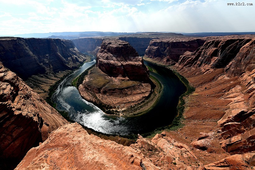 美国马蹄湾风景图片