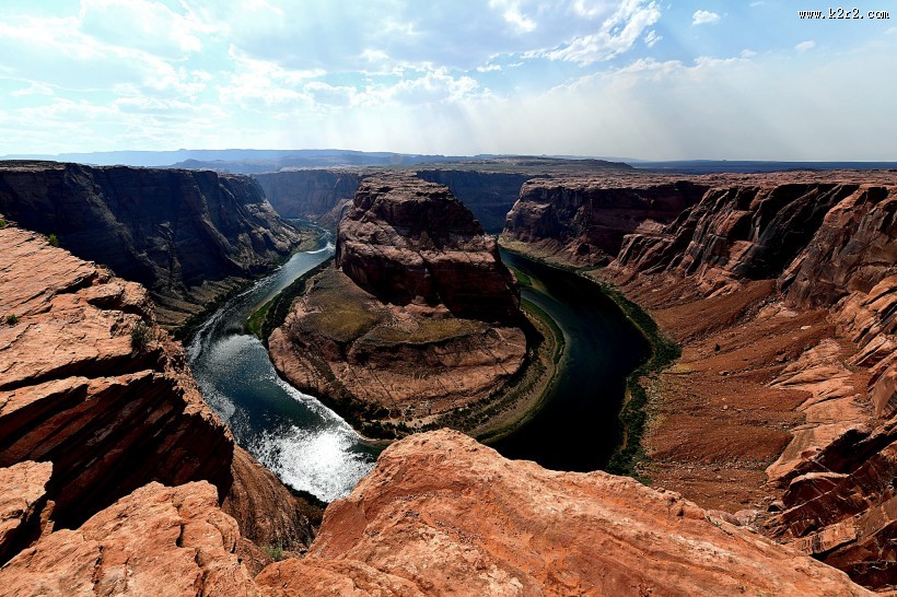 美国马蹄湾风景图片