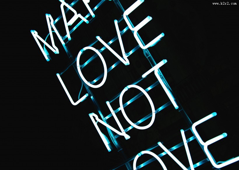 夜晚闪耀的霓虹灯图片大全