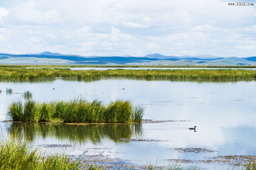 四川花湖优美风景图片