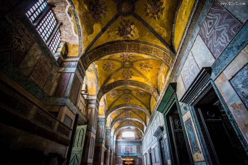 土耳其伊斯坦布尔圣索菲亚教堂建筑风景图片