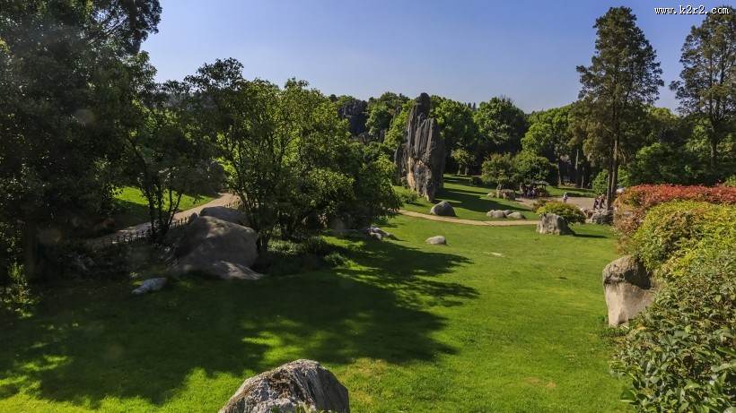 云南昆明石林风景图片