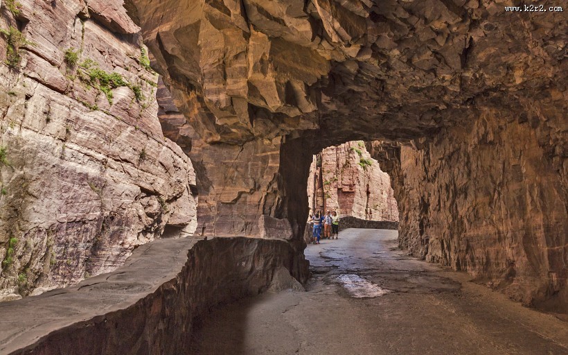 河南郭亮村挂壁公路风景图片