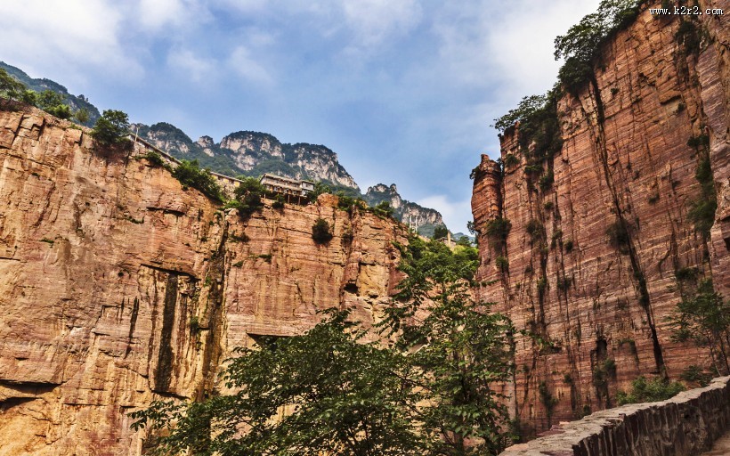 河南郭亮村挂壁公路风景图片