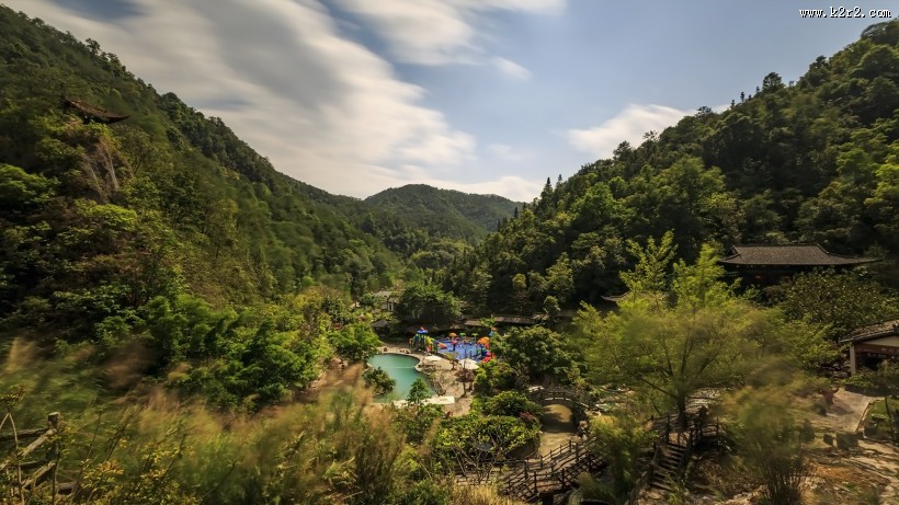 云南腾冲热海大滚锅风景图片