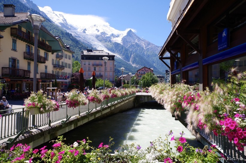 法国霞慕尼白朗峰风景图片