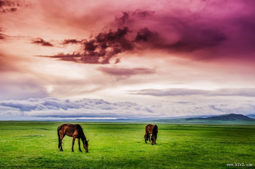 新疆巴音布鲁克草原风景图片