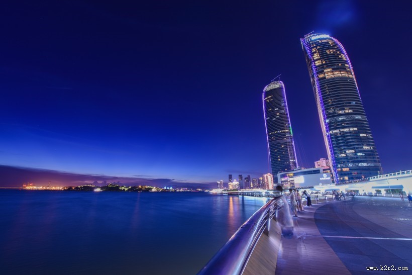 福建厦门双子塔建筑风景图片大全
