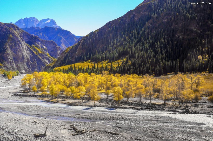 新疆特克斯草原秀丽风景图片
