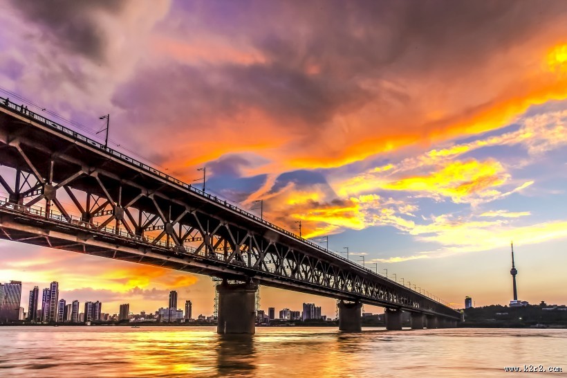 武汉长江大桥风景图片大全