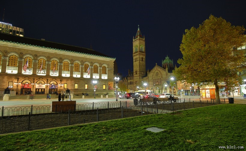 美国波士顿夜景图片