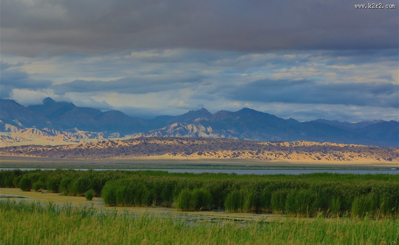 青海可鲁克湖风景图片